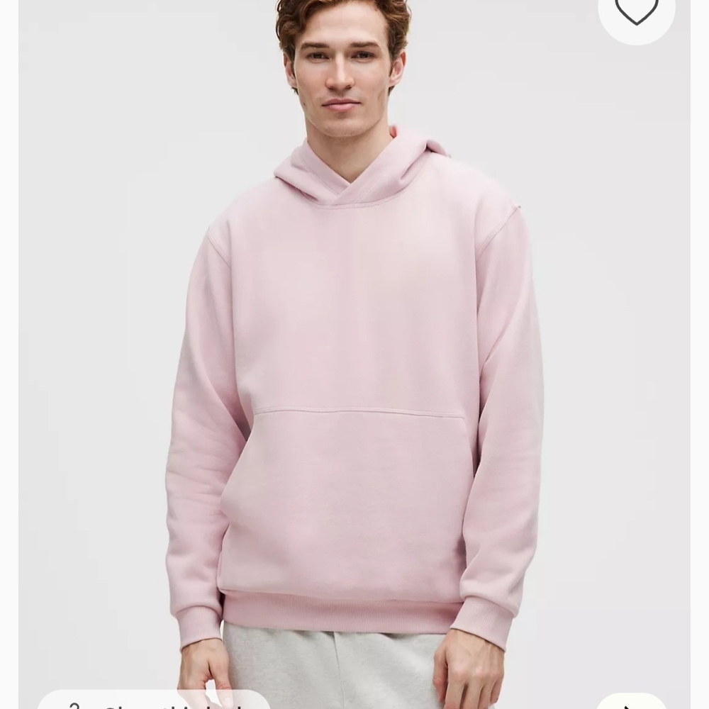 lululemon athletica Men's Pale Pink Hooded Sweatshirt